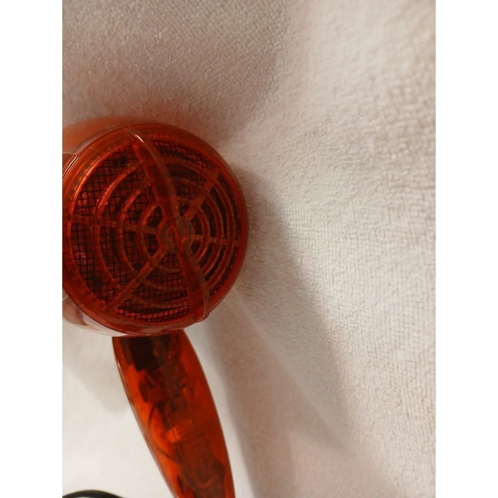 Rare Revlon Red TRANSPARENT Hair Dryer FULL Size Professional Powerful Salon